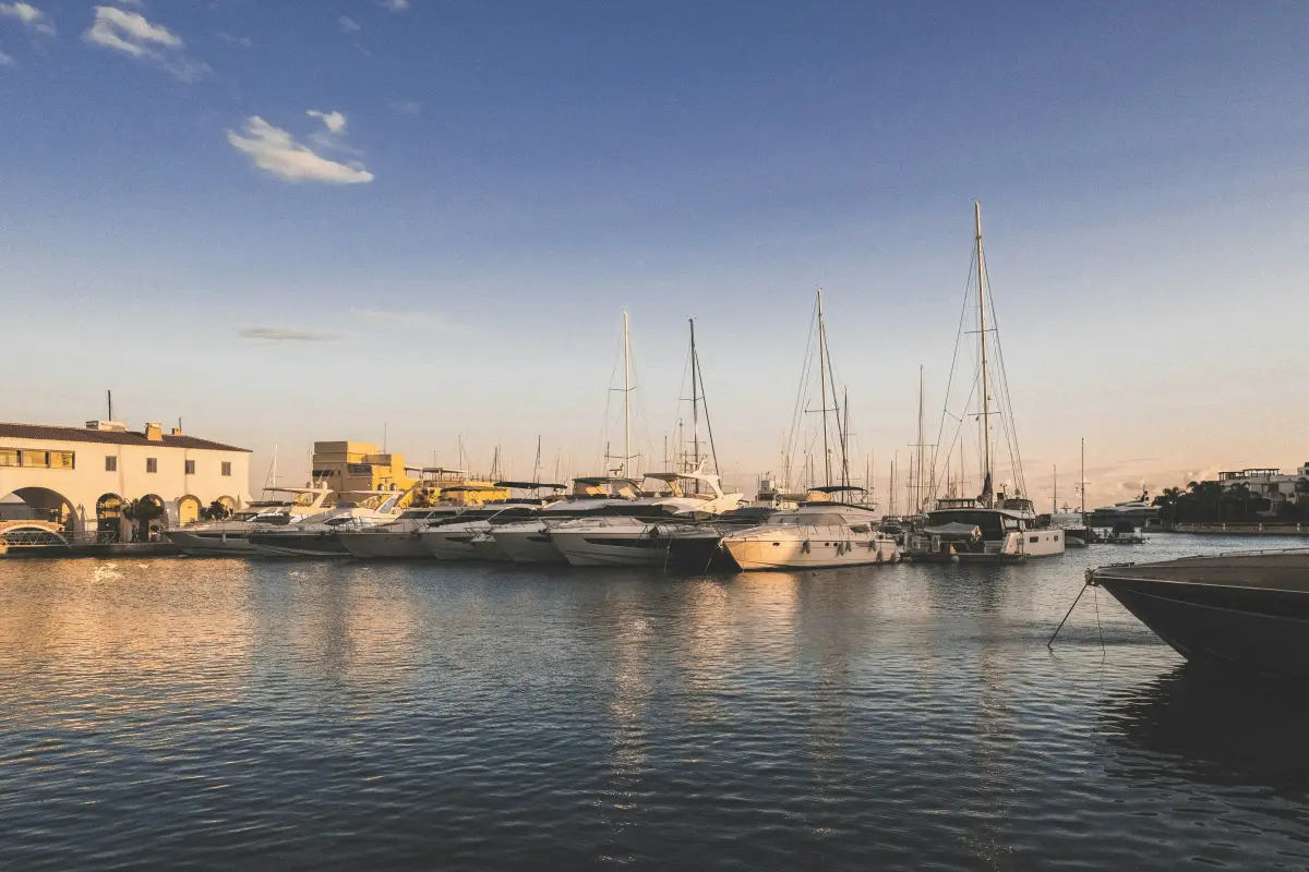 Twilight on the docks